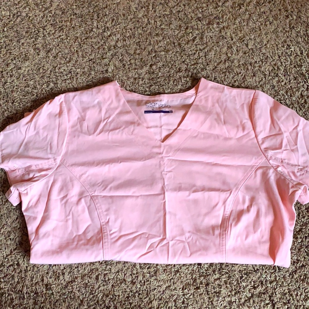 White Cross scrub top